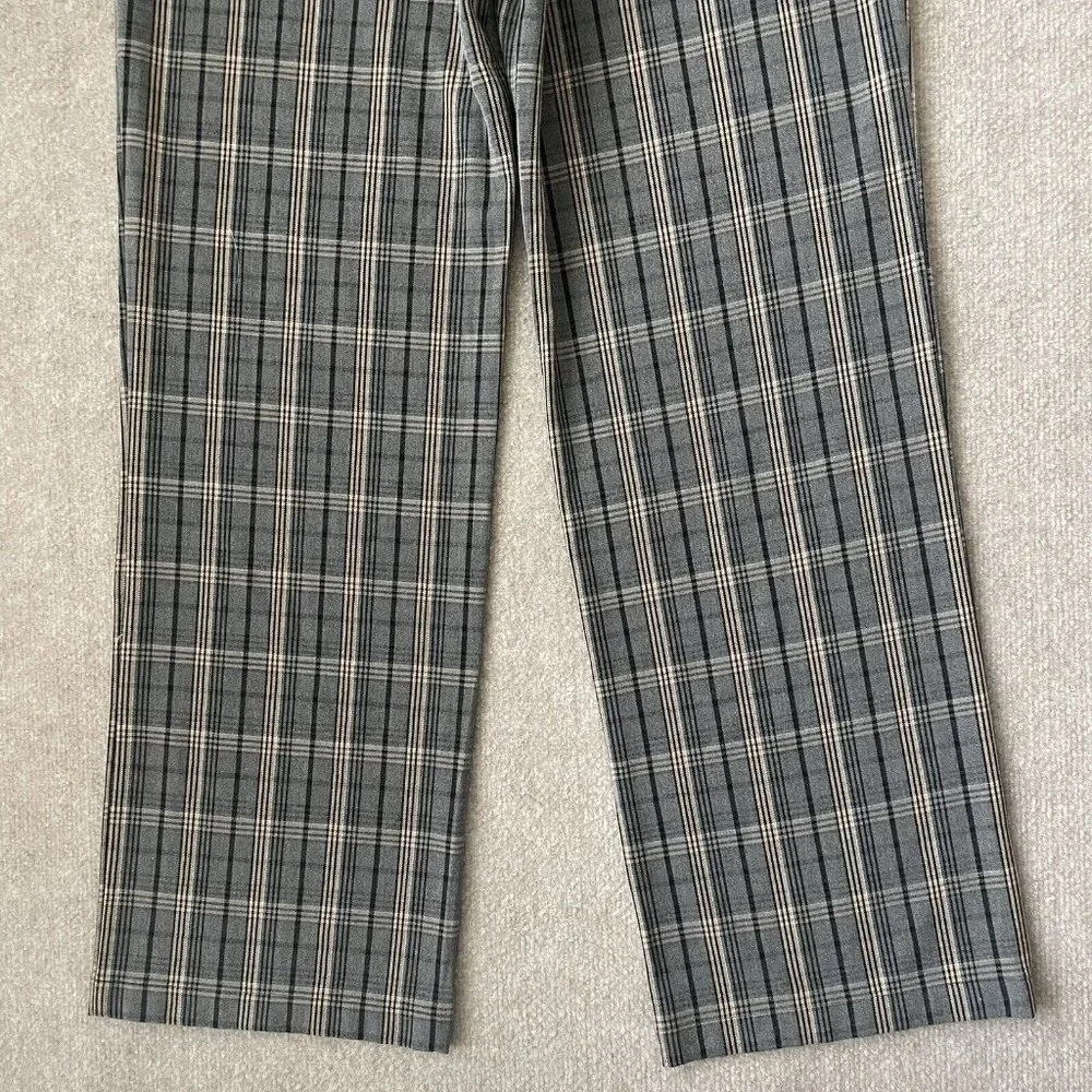 Express x negin mirsalehi Pants Womens 10 Grey Tan Black Plaid Straight Leg